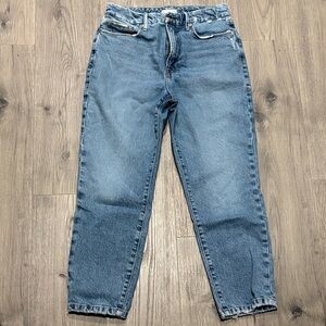 Good American Blue Straight Leg Jeans